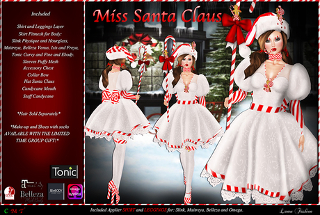 Second Life Marketplace - -Lamu Fashion-Outfit *Miss Santa Claus* DEMO